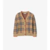 Check Wool Cardigan