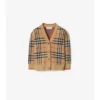 Check Wool Cardigan