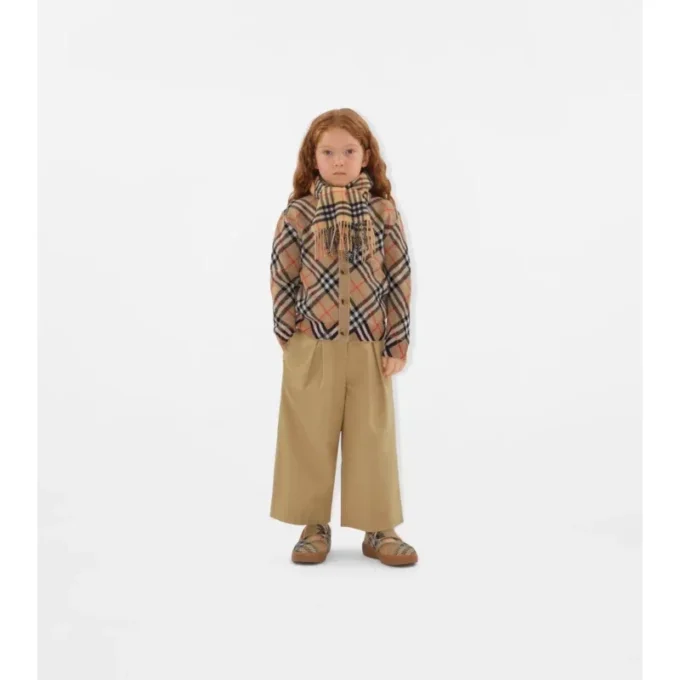 Check Wool Cardigan