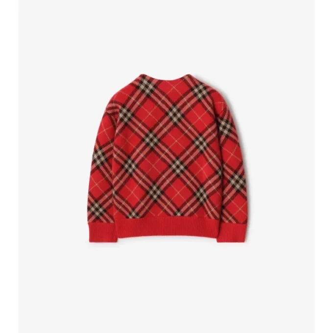 Check Wool Cardigan