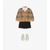 Check Wool Cardigan