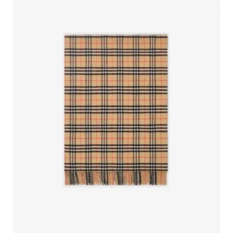 Check Wool Cashmere Blanket