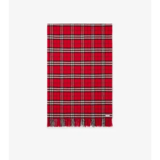 Check Wool Cashmere Blanket