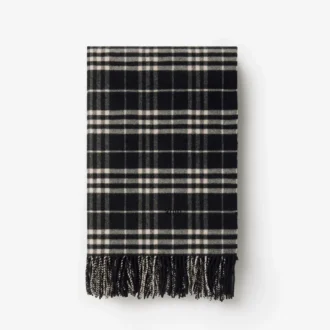 Check Wool Cashmere Blanket