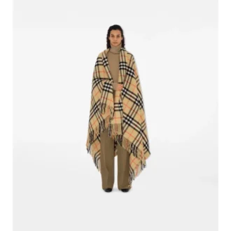 Check Wool Cashmere Blanket