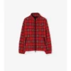 Check Wool Cashmere Blend Fleece
