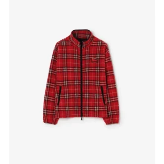 Check Wool Cashmere Blend Fleece
