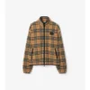 Check Wool Cashmere Blend Fleece