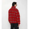 Check Wool Cashmere Blend Fleece