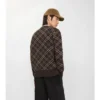 Check Wool Cashmere Blend Sweater