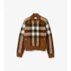 Check Wool Cashmere Bomber Jacket