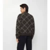 Check Wool Cashmere Bomber Jacket