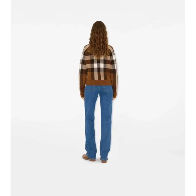 Check Wool Cashmere Bomber Jacket