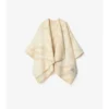 Check Wool Cashmere Cape