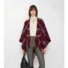 Check Wool Cashmere Cape