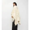 Check Wool Cashmere Cape