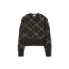 Check Wool Cashmere Cardigan