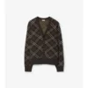 Check Wool Cashmere Cardigan