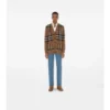 Check Wool Cashmere Cardigan