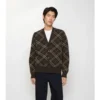 Check Wool Cashmere Cardigan