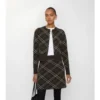 Check Wool Cashmere Cardigan