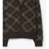 Check Wool Cashmere Cardigan