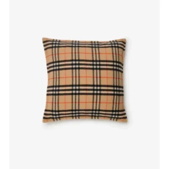 Check Wool Cashmere Cushion