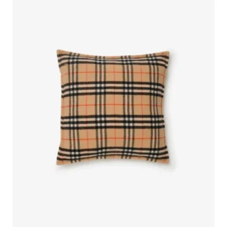Check Wool Cashmere Cushion