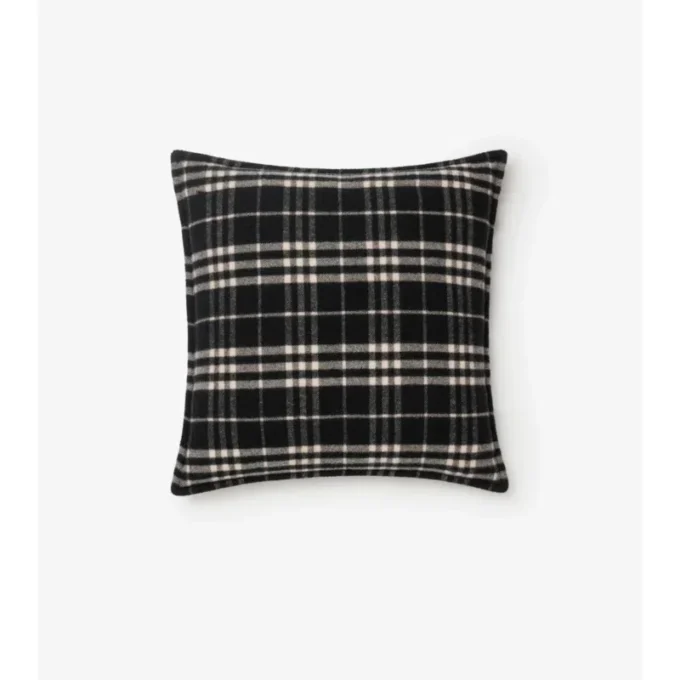 Check Wool Cashmere Cushion