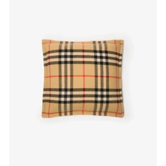 Check Wool Cashmere Cushion