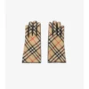 Check Wool Cashmere Gloves