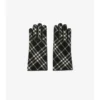 Check Wool Cashmere Gloves