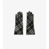 Check Wool Cashmere Gloves