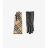 Check Wool Cashmere Gloves