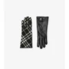 Check Wool Cashmere Gloves
