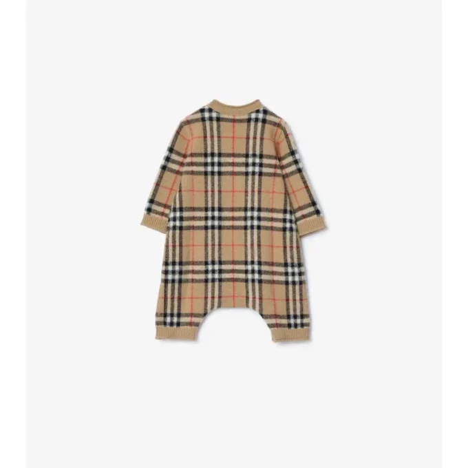Check Wool Cashmere Jumpsuit