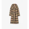 Check Wool Cashmere Robe