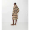 Check Wool Cashmere Robe