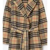 Check Wool Cashmere Robe