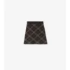 Check Wool Cashmere Skirt