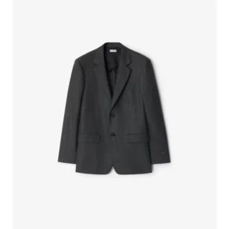 Check Wool Cashmere Tailored Jacket