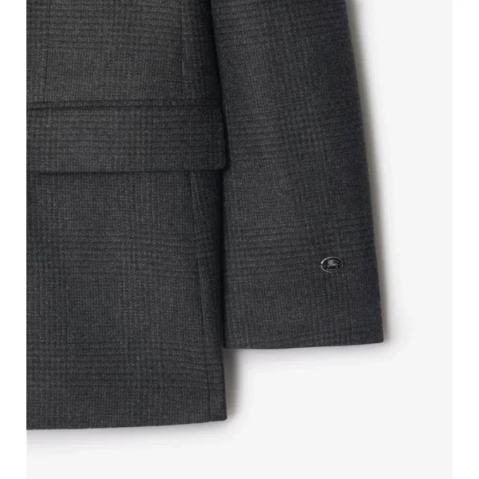Check Wool Cashmere Tailored Jacket