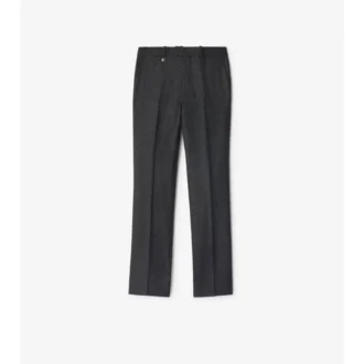 Check Wool Cashmere Tailored Trousers