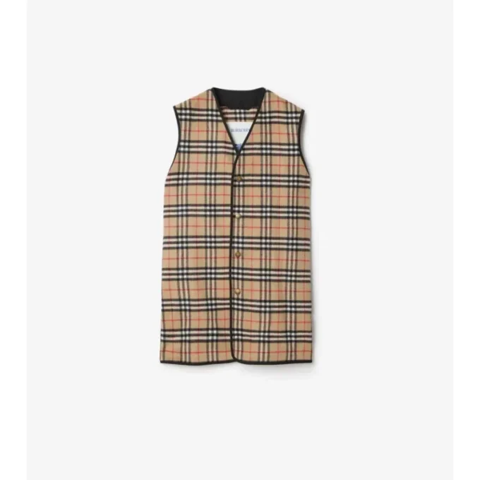 Check Wool Cashmere Warmer
