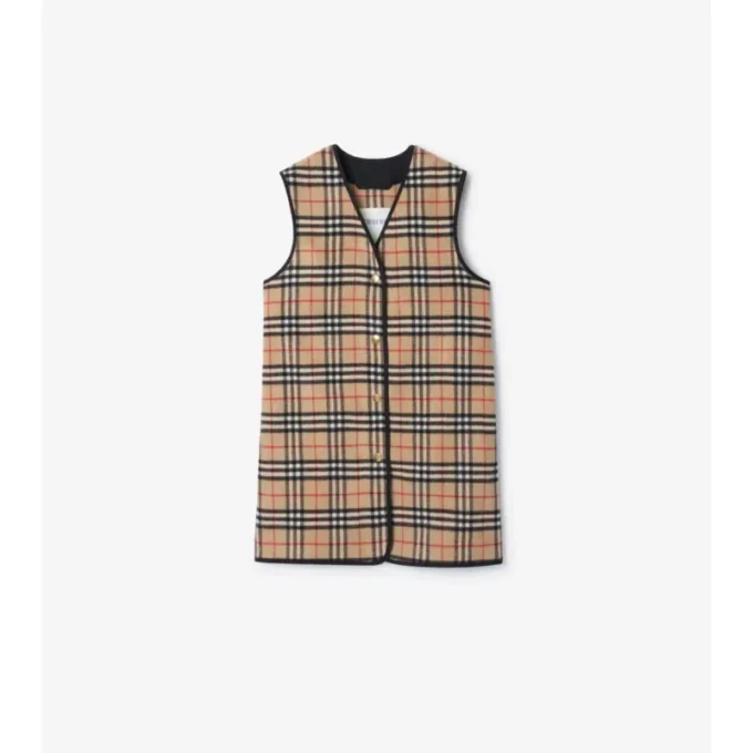 Check Wool Cashmere Warmer