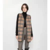 Check Wool Cashmere Warmer