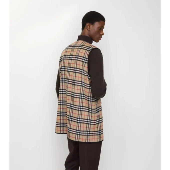 Check Wool Cashmere Warmer