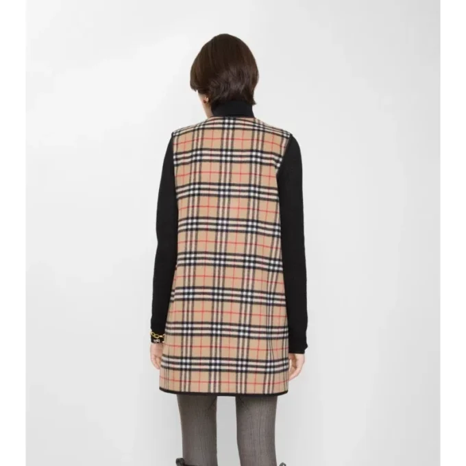 Check Wool Cashmere Warmer