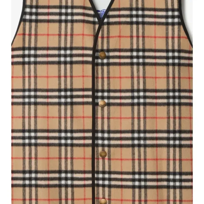 Check Wool Cashmere Warmer