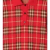 Check Wool Cotton Polo Shirt Dress